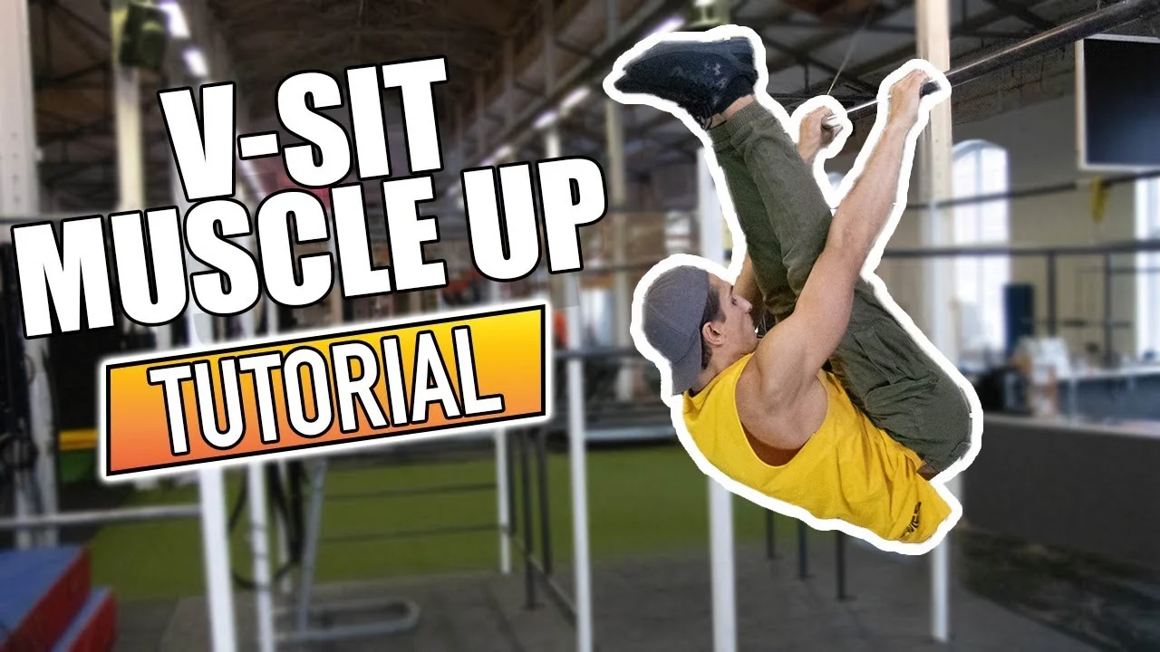 V-Sit Muscle Up Tutorial: How to Do the L-Sit Bar Move